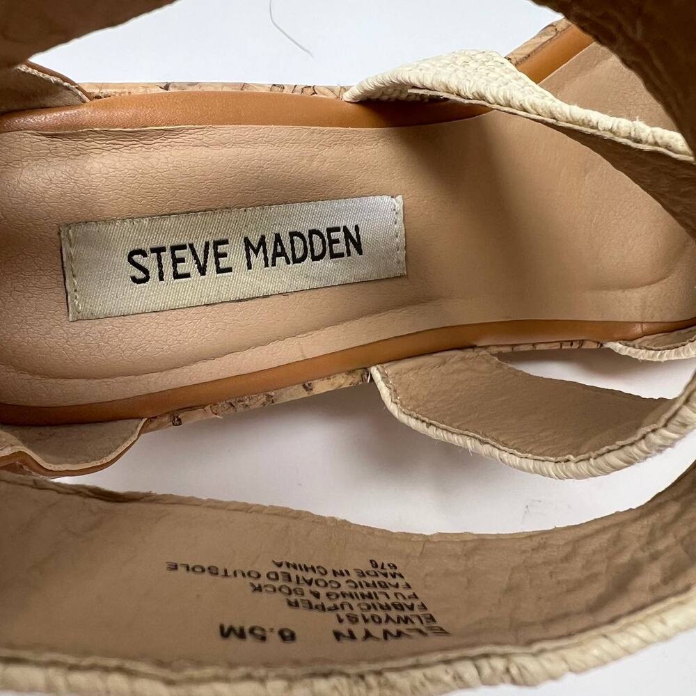 Steve Madden Elwyn Women's Cork Wedge Sandals - Picture 12 of 13